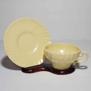 Franciscan Coronado Teacup and Saucer Yellow California USA Vintage